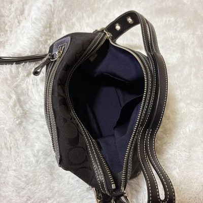 COACH Signature CC Canvas Leather East West Bag 9363 Shoulder Bag