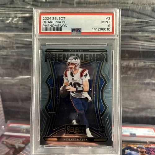 2024 Panini Select - Phenomenon Drake Maye #3 Rookie Patriots PSA 9🔥
