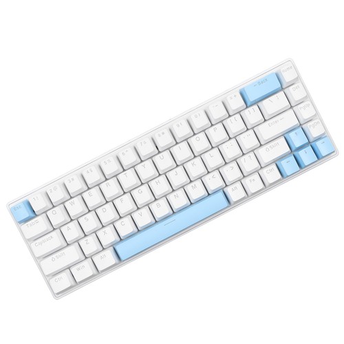 .›(White Blue) Mechanical Keyboard Compact RGB Backlight Keyboard 68 Keys - Picture 18 of 22