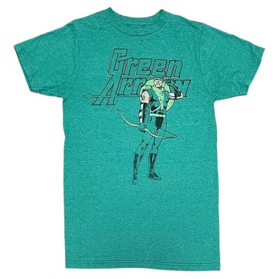 DC Comics Green Arrow Graphic T-Shirt Teal Green Tee Size L