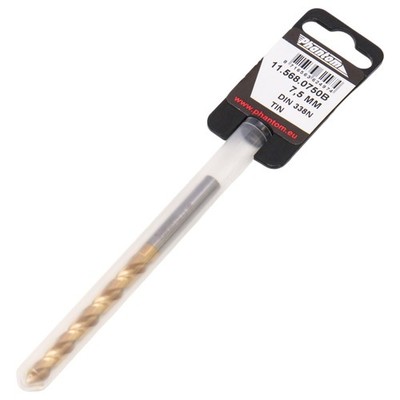 HP2 Uni HSS-E Twist Drill Din 338 Tin 7.5mm, PHANTOM 11.568.0750B (11.600B)