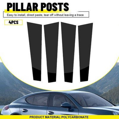 4pc Glossy Pillar Black Posts Door Trim For Porsche Panamera 2009-2014 US Stock