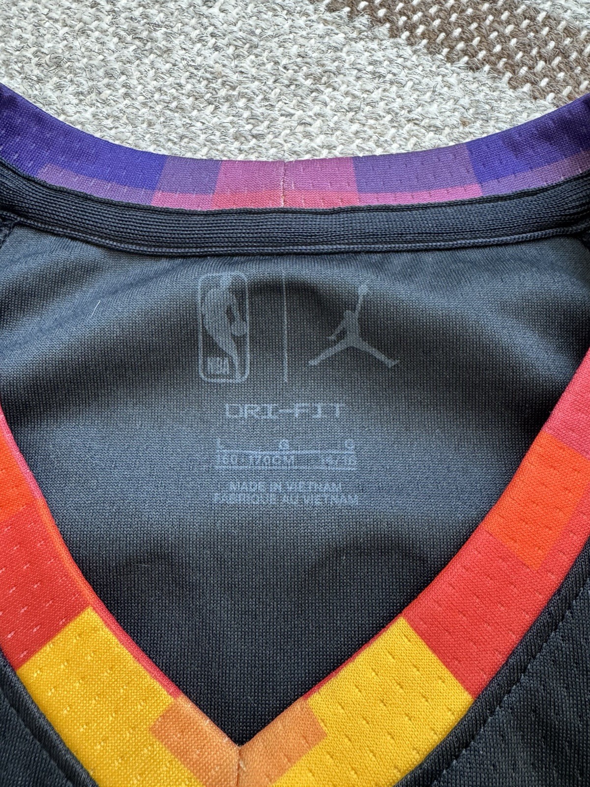 Nike Jordan NBA #35 Kevin Durant Phoenix Suns Swingman Jersey Large Black Youth thumbnail 4