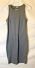 TRESICS WOMENS MEDIUM M GRAY STRETCH SLEEVELESS BODYCON DRESS MIDI Sexy