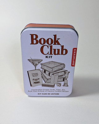 Book Club Kit -Kikkerland- Conversation Prompt Cards, Literary Cocktail Recipes 