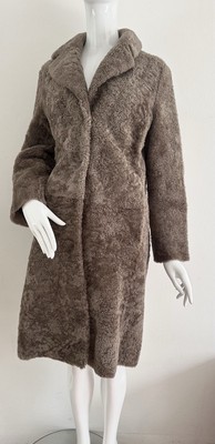 MAX MARA Coat Winter Shearling BNWT Lamb Fur Brown Teddy  RPP $7.975 SZ IT 44 M