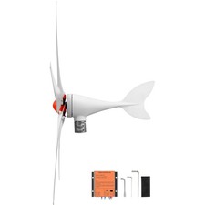 Uimoso 800W 12V Wind Turbine Generator Kit with 5 Blades and MPPT Controller