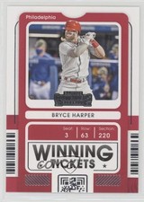 2021 Panini Contenders Winning Tickets Bryce Harper #WT-BH w1s