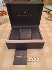 MASERATI-SCATOLA PER OROLOGIO-VINTAGE-+ 4 MAGLIE 
