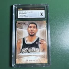 2004-05 Skybox Autographics #37 Tim Duncan Purple Insignia CSG 8 25/25 SSP