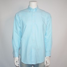 POLO RALPH LUREN Yarmouth Oxford Aqua Vintage Cotton Dress Shirt Sz 16 34/35