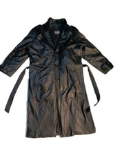 Vintage Wilsons Leather Mens XL Black Trench ...