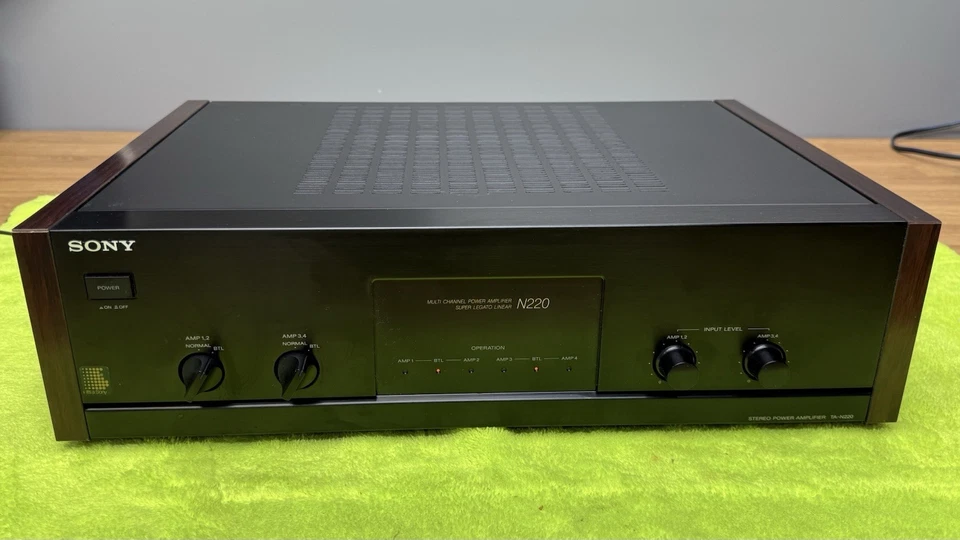 Sony TA-N220 Stereo Power Amplifier Japan Wood Sides Clean Serviced Sounds Great - Image 4 of 4