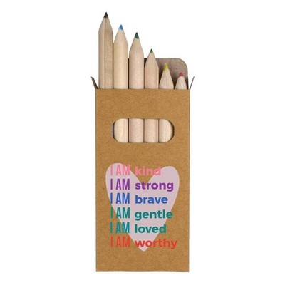 6 x ''I Am'' kurze 85 mm Bleistifte / Farbstift Set (PE00070506)