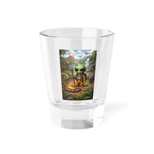 Alien Explorer Forest scene Shot Glass | 1.5oz