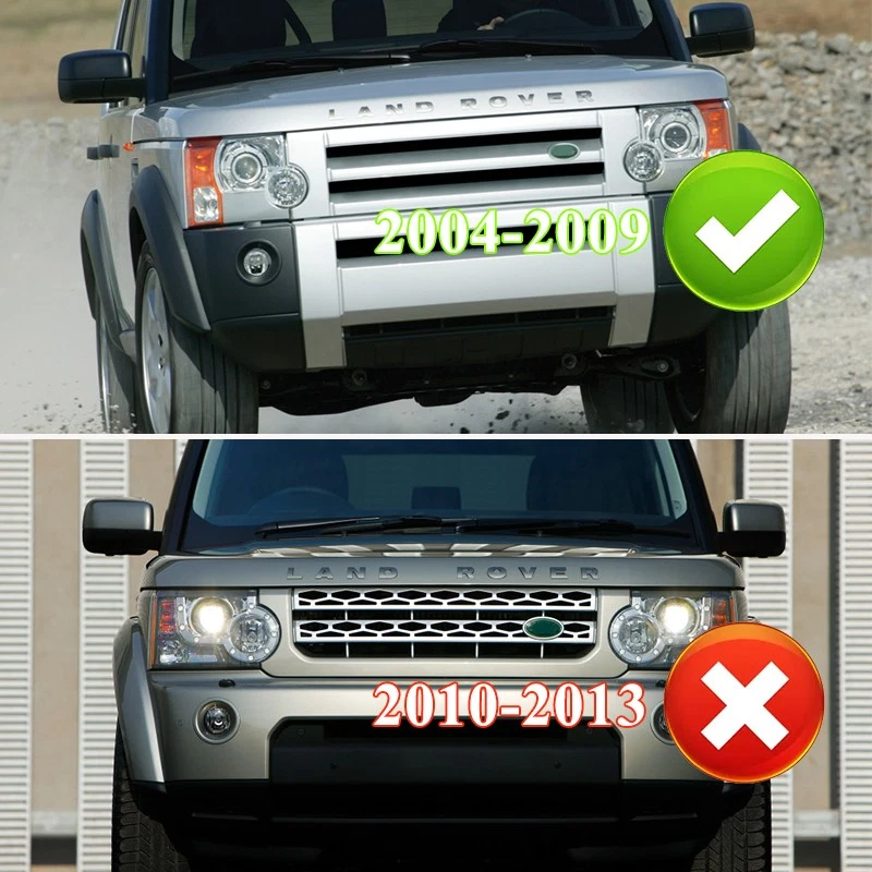 Par de cubiertas de faros para Land Rover Discovery LR3 2005-2009 Foto 2 de 4