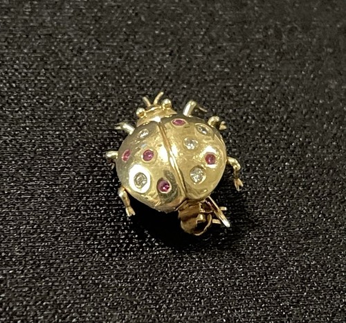 14KT. GOLD MARIENKÄFER ANSTECKNADEL - Bild 5 von 9
