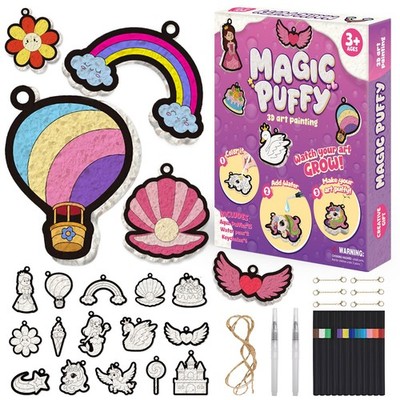 3D Art Kit, Foam Texture Painting Kit, Zero-Pollution Digital Coloring Creati...