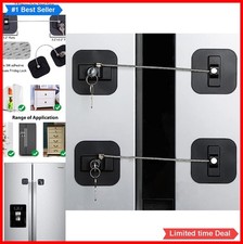 Refrigerator Lock 2 Pack Fridge Freezer Safety Cabinet Lock with 4 Keys Extra