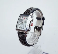 Womens SWISS CHRONOGRAPH Watch MICHELE "Deco" MW06A00A0025. Mother Of Pearl Dial