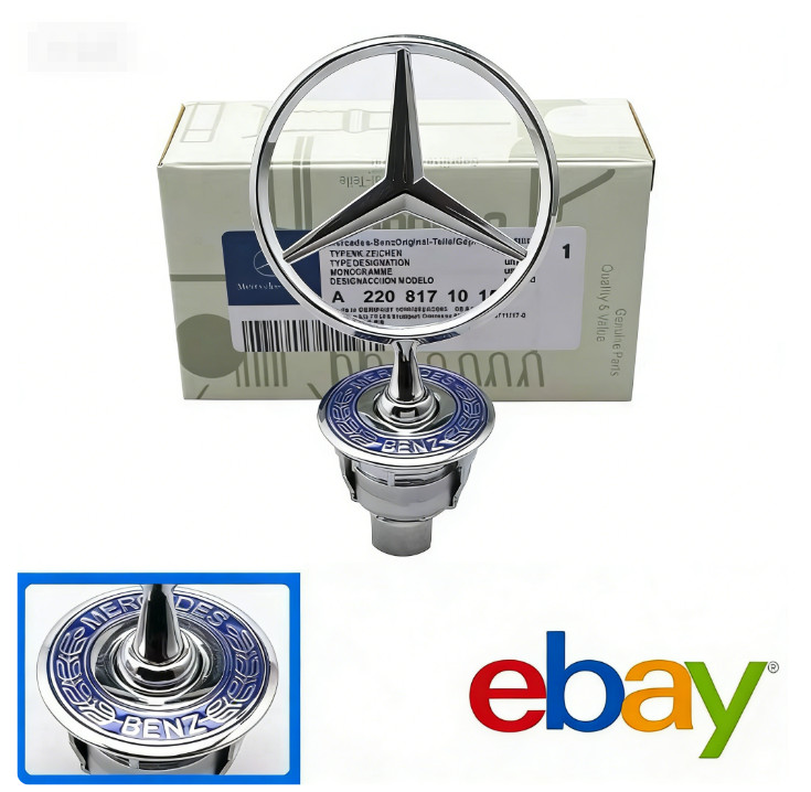 US STOCK Fit For Mercedes Benz W240 W212 W221 Front Hood Star Emblem Badge 44mm