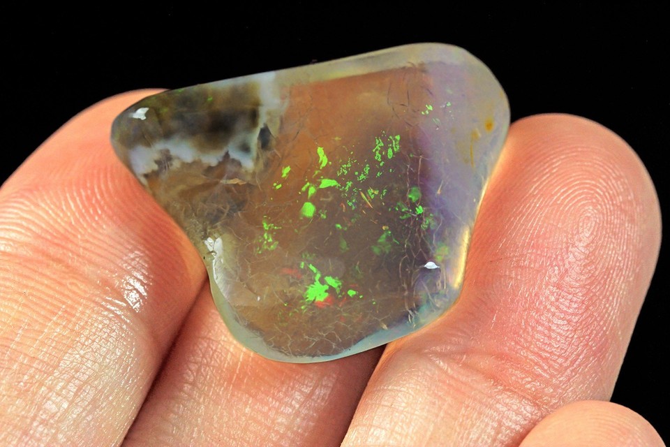 24.3Ct African Polished Welo Opal Nugget Carved Facet Rough Specimen ...