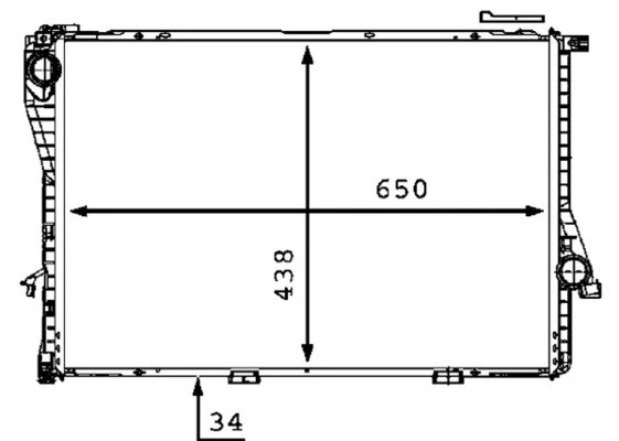 RADIATOR ENGINE COOLING CR 295 000P FOR BMW M54B30 3.0L M52B20 2.0L M52B28 2.8L - Image 3 of 4