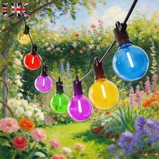 60M 150M Festoon Outdoor String Lights Mains Powered LED Bulbs RGB Garden Lights