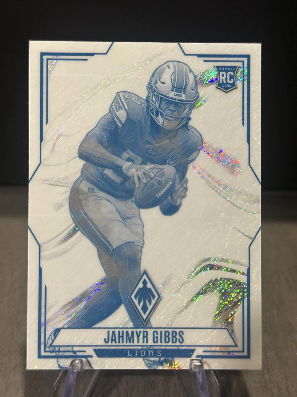 Jahmyr Gibbs Panini Phoenix Contours #CON8 White Shimmer