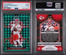 2024 Patrick Mahomes Mosaic Green #106 Kansas City Chiefs PSA 9!!