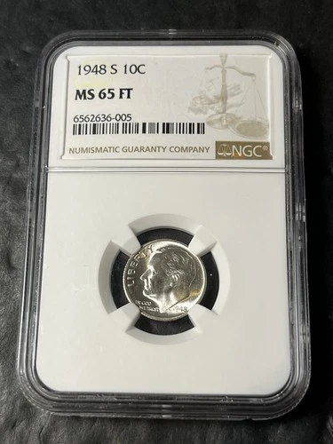 1948 s roosevelt dime NGC Ms-65 FT