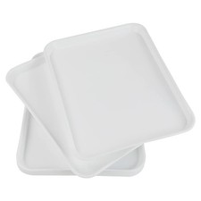 6 Pack Gray Large Plastic Trays Multi-Purpose Boot Trays 25.23x17.59 Inch