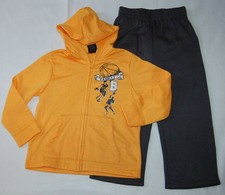 BOYS Hoodie Jacket  Pants GOLD Gray VARSITY BASKETBALL XS 4-5 S 6-7 M 8