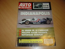 Auto hebdo N°831 Renault Clio 16S / Mitsubishi Colt GTi.Escort RS Cosworth