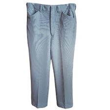 34x30 Vintage 70's Green Houndstooth Sears Stretch Pants Trousers Kings Road