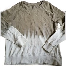 Athleta Cityscape Pullover Sweatshirt Size S Lt Green Ombre Crewneck. OB2