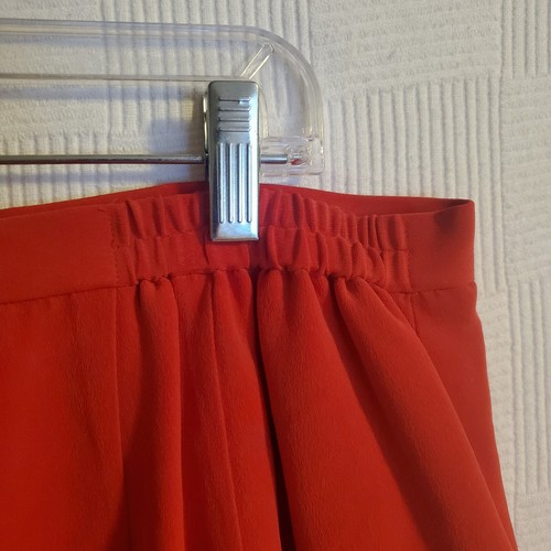 Elisabeth Liz Claiborne Skirt Silk Red Pockets Vintage New NOS Classic Womens 18 - Picture 10 of 14