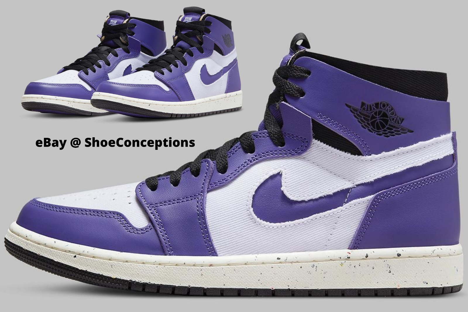 Air Jordan 1 Mid GS White Purple DQ8423-511