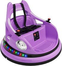Ride On Bumper Car w/Remote Control  360  Spin 12V Battery for Toddlers Purple