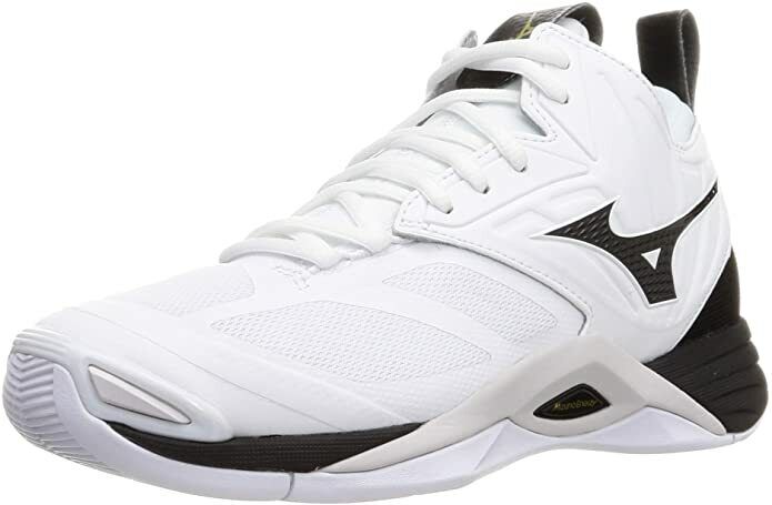 Mizuno Wave Momentum 2 MID Volleyball Shoes White x Black x Mizuno Wave Momentum 2 MID Volleyball Shoes White x Black x