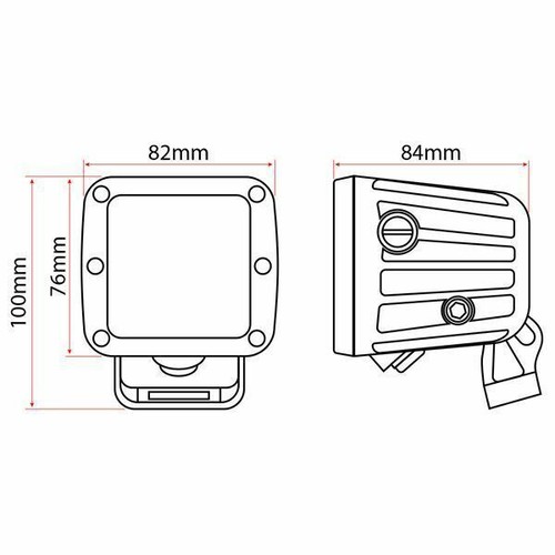 Lámpara de luz de trabajo LED Relaxn Mako serie 40W 3200 lúmenes pequeña marina/automática blanca - Imagen 3 de 6