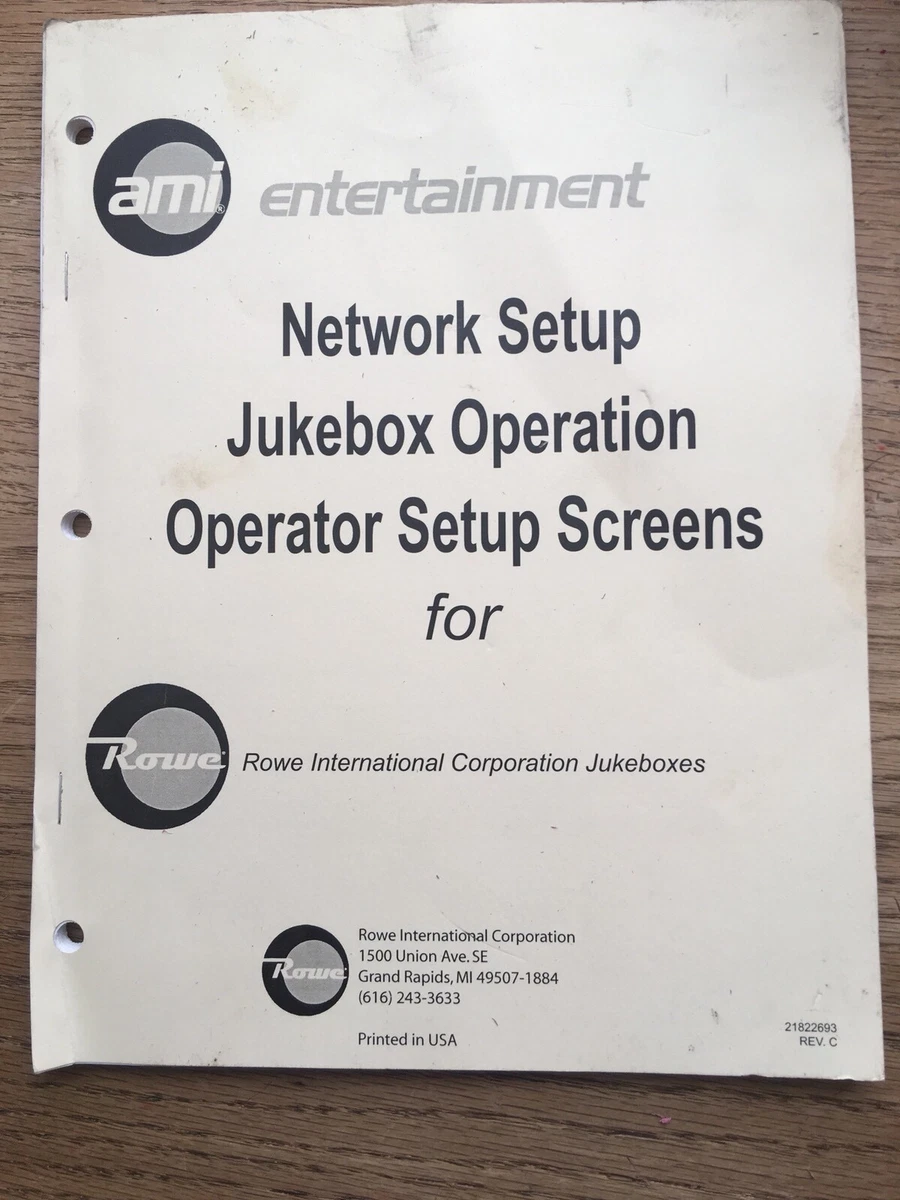 AMI Jukebox Network Setup-- Jukebox Operation-- Operator Setup for  Screens-"ROWE | eBay