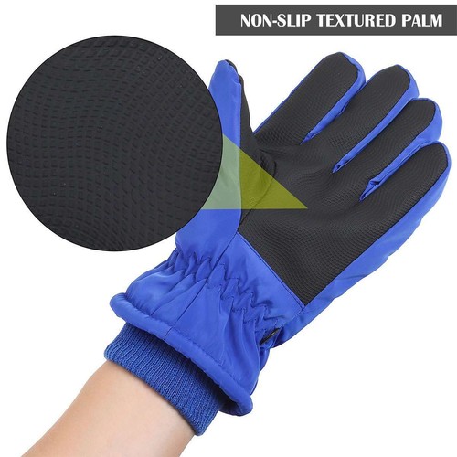 Kids Ski Gloves Boys Girls Winter Waterproof Thermal Ski Snow Gloves Warm Mitts - Picture 8 of 16