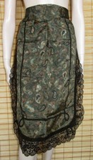 BUNT GEMUSTERTE DIRNDLSCHÜRZE - SPITZE - COTTON/POL. - VINTAGE - GR. S - M