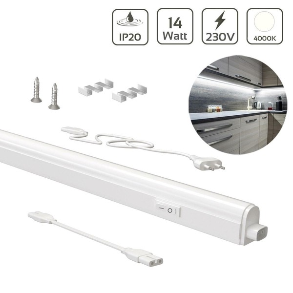 Led Lichtleiste Mit Schalter 14W 1.400Lm 4000K IP20 Unterbauleuchte-image