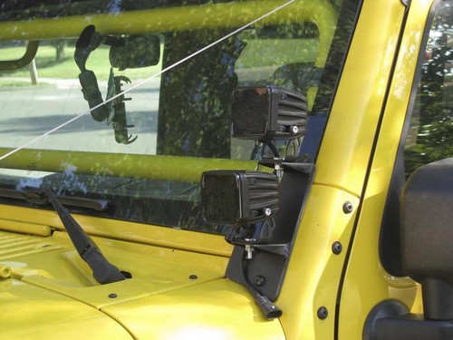 Pair A-pillar Mount Bracket Fit 4Pcs Work Lights for Jeep Wrangler JK 2007-2018 - Bild 4 von 12