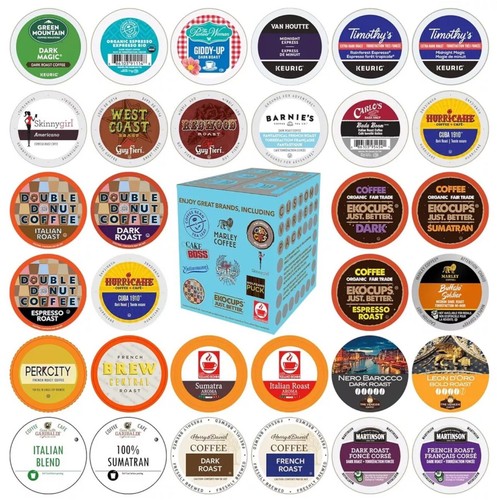 Custom Variety Pack Coffee Pod Pack, Dark Roast 30 K-Cup Pods - 1 Box