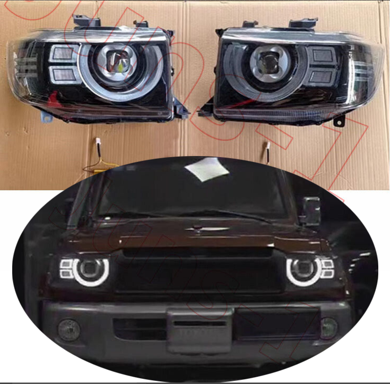 For Land Cruiser FJ70 LC70 FJ79 LC79 LED DRL Headlights Double