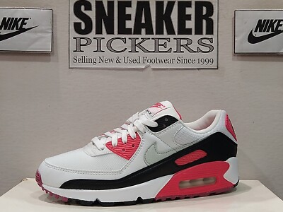 Nike Women's Air Max 90 - DH8010 105 - White / Pink - Black - Size: 8.5 - NEW !