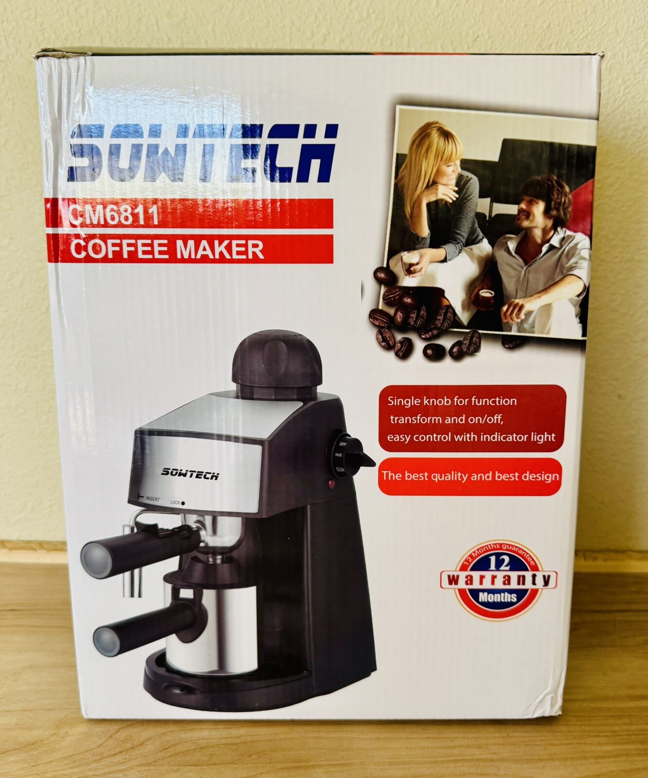 With Steam Frothier 4 Cup